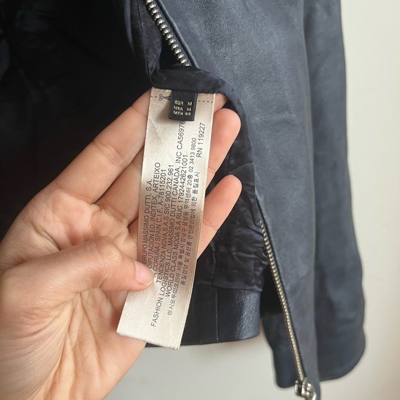 Massimo Dutti 100% Leather Zip-up Jacket - Picture 7 of 13